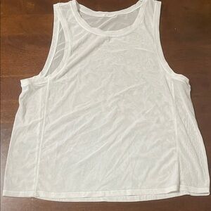 lululemon athletica Sheer White Tank Top